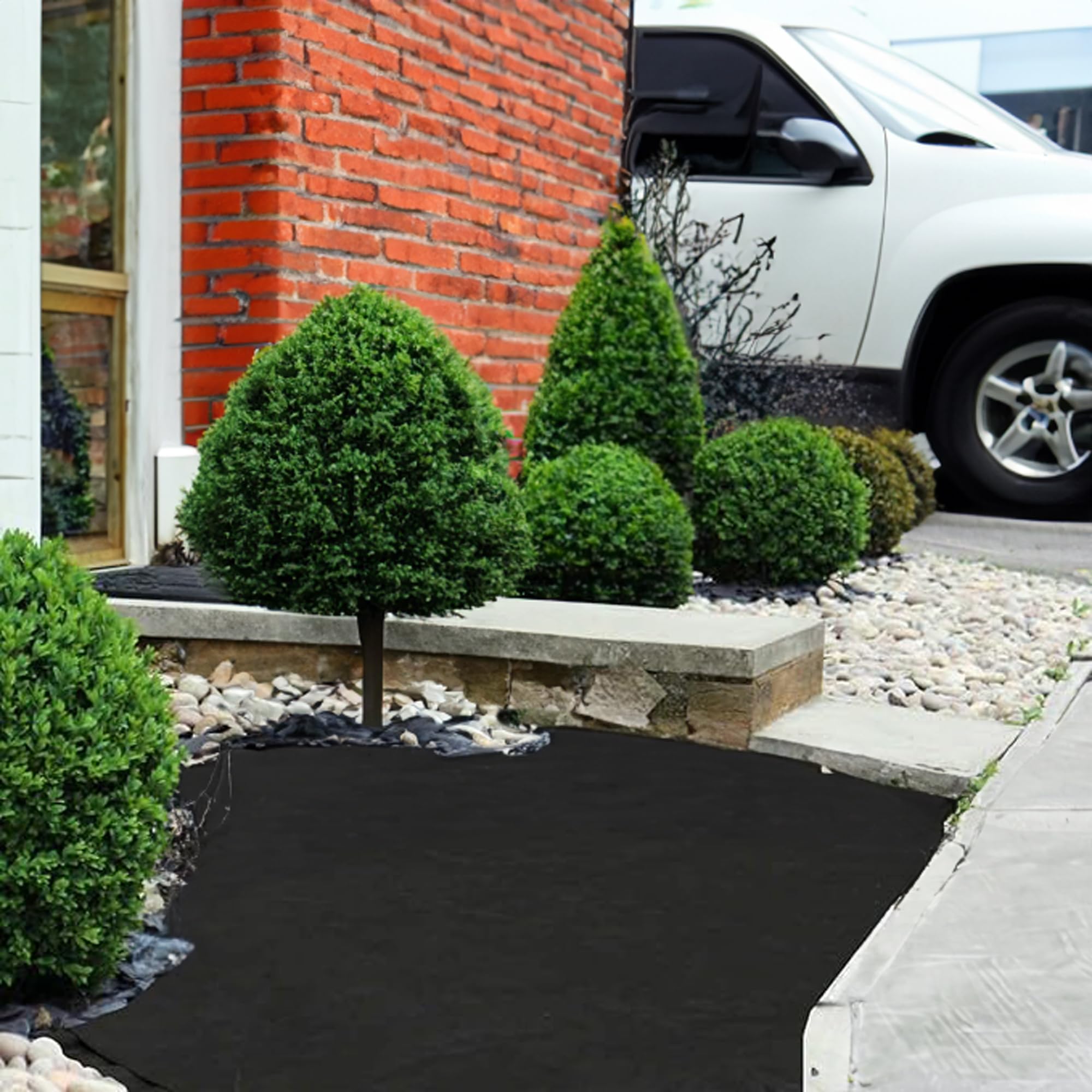 SPRINGOS telo per erbacce da giardino 1,1 x 100 m 70 g/m2 incl. fissaggio al suolo