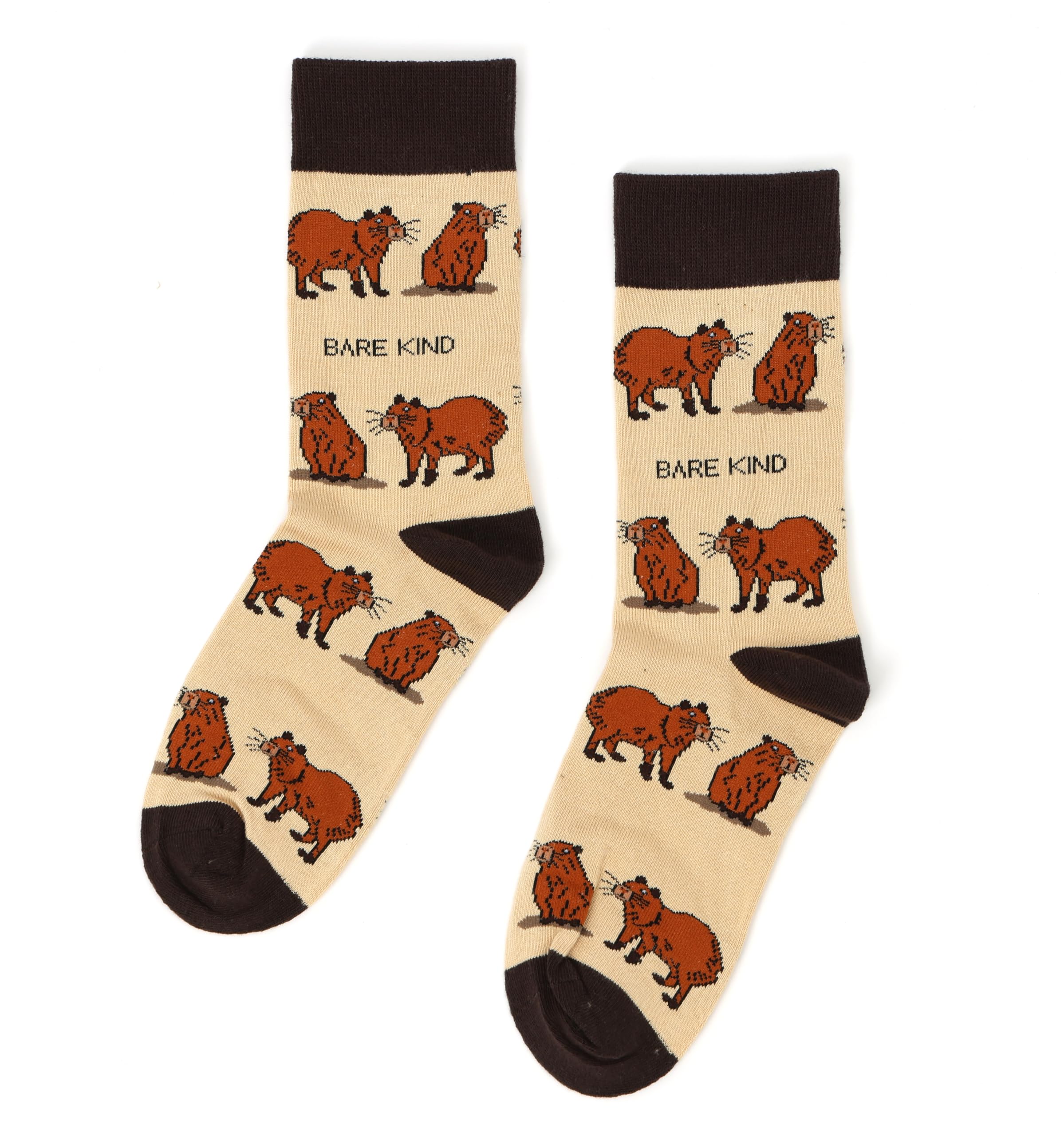 Bare Kind Bamboo Adult Socks (UK, Numeric, 4, 7, Regular, Regular, Capybara)