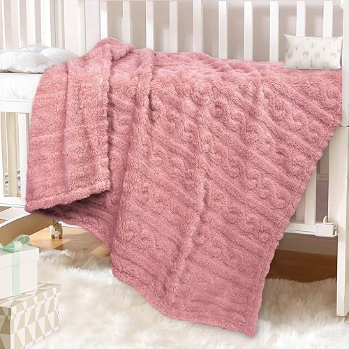 Miniatura 25 de HOMRITAR Mantas de bebé para niños o niñas, manta mullida 3D para bebé, suave, cálida y acogedora, manta de recepción para bebés o recién nacidos