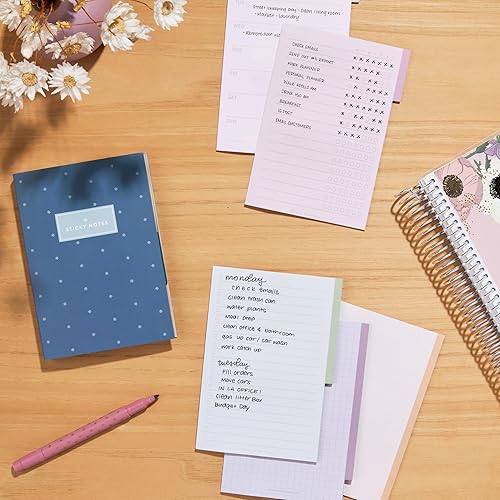 Miniatura 3 de Erin Condren Earth Tones - Cuaderno de notas adhesivas funcionales con pestañas, juego de notas adhesivas de productividad de 7 secciones con 140