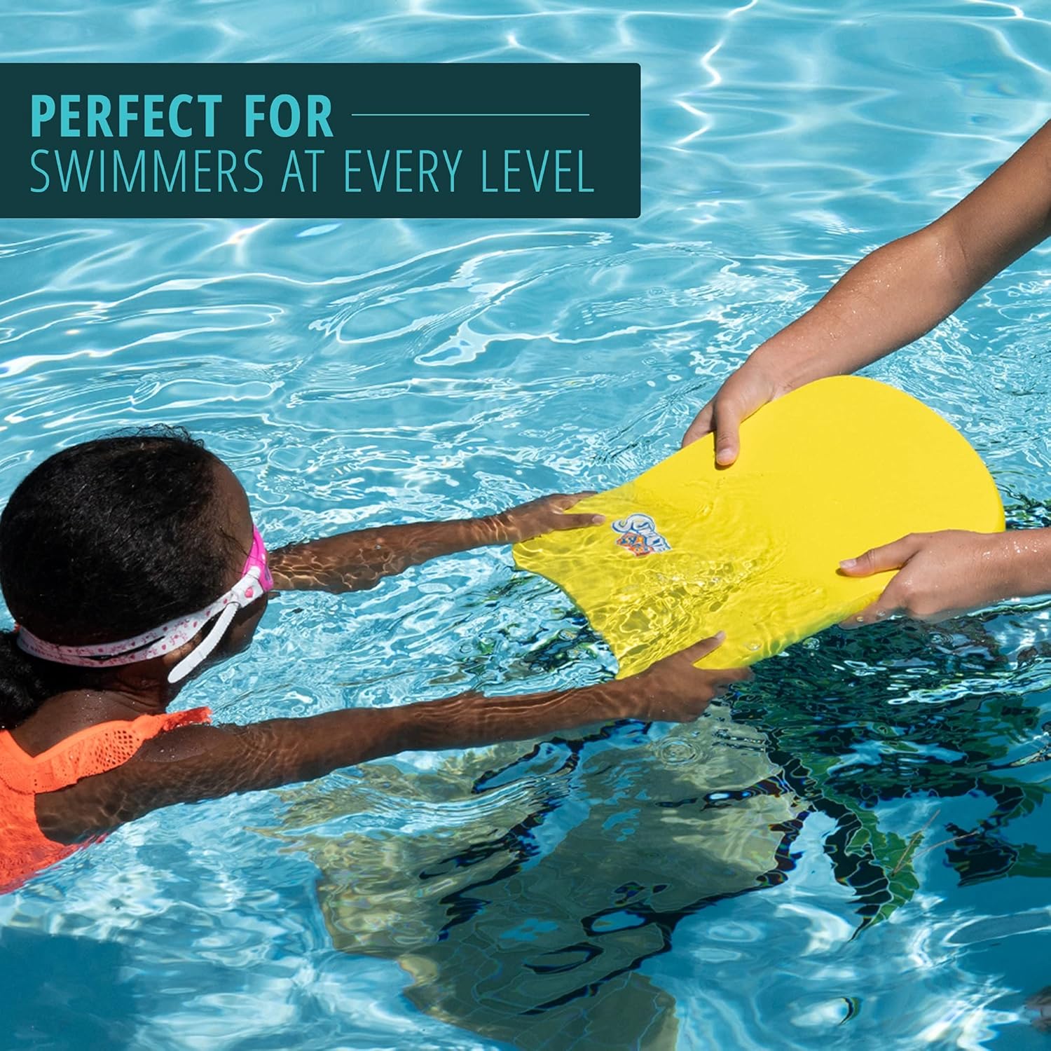 Sunlite Sports Swimming Kickboard, Training Aid Float for Swimming and Pool Exercise, Boogie Board Workout Equipment, EVA Material Swim Buoy, Multiple Sizes for Adults and Children, Junior Aqua Blue : Sports & Outdoors