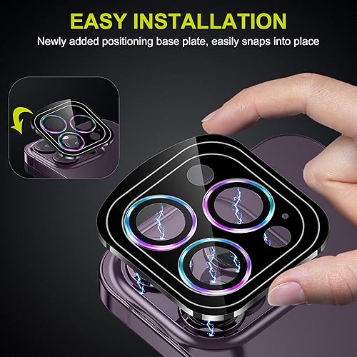 Miniatura 6 de WSKEN Protector de lente de cámara para iPhone 14 ProiPhone 14 Pro Max, modo de disparo nocturno Protector de pantalla de vidrio templado HD,