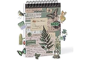 RISYPISY Vintage Washi Sticker Book for Scrapbooking