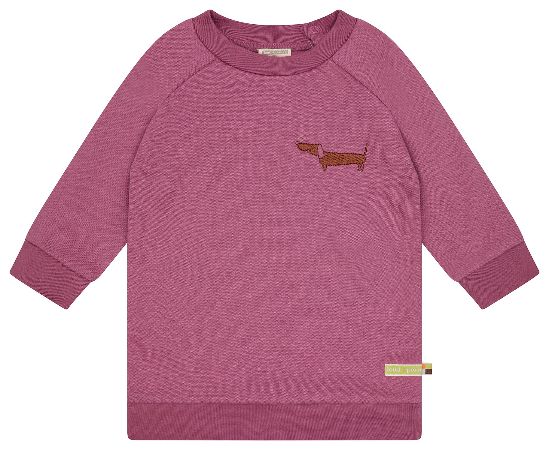 loud + proud Mädchen Weiches Sweat, GOTS Zertifiziert Kinderkleid