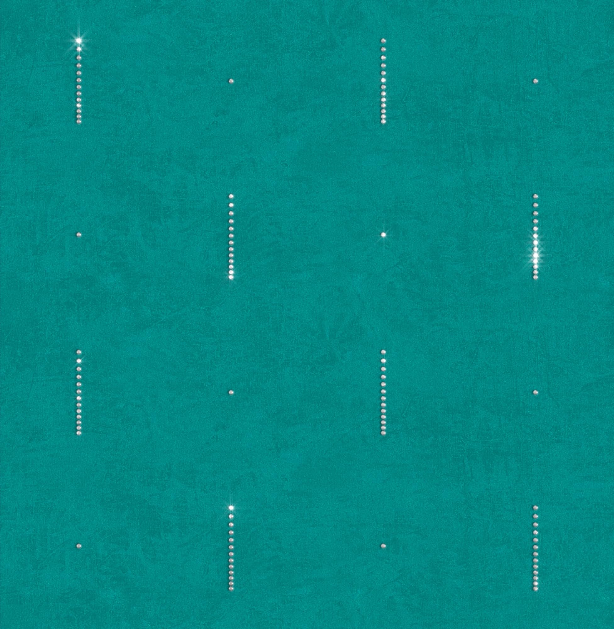 Papier peint non tissé turquoise haut de gamme design cristaux taillés au diamant éclatant