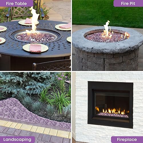 Miniatura 28 de Stanbroil - Cristal para fuego de chimenea, lugar para fogatas. Cobre reflectante