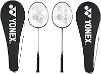 Yonex GR 303 Badminton Racquet Combo Set of 2 with Full Covers - Lightweight Aluminum for Beginners & Intermediates