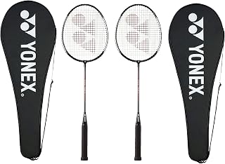 Yonex GR 303 Badminton Racquet Combo Set of 2 with Full Covers - Lightweight Aluminum for Beginners & Intermediates