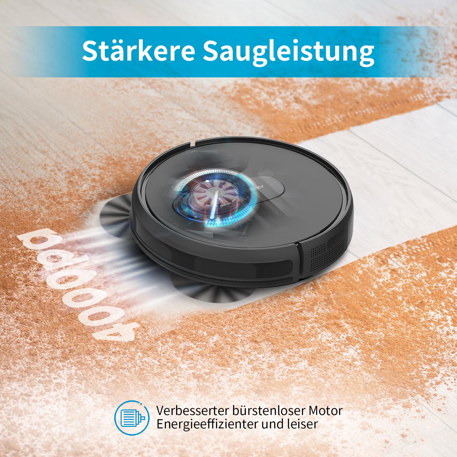 P25 Saugroboter ohne Wischfunktion, Staubsauger Roboter mit 4000 Pa