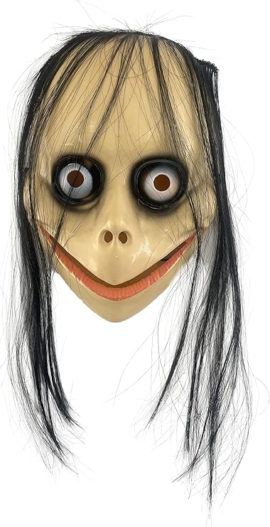 Carnavalife Máscara de Momo para Adultos con Pelo Largo y Diseño Terrorífico