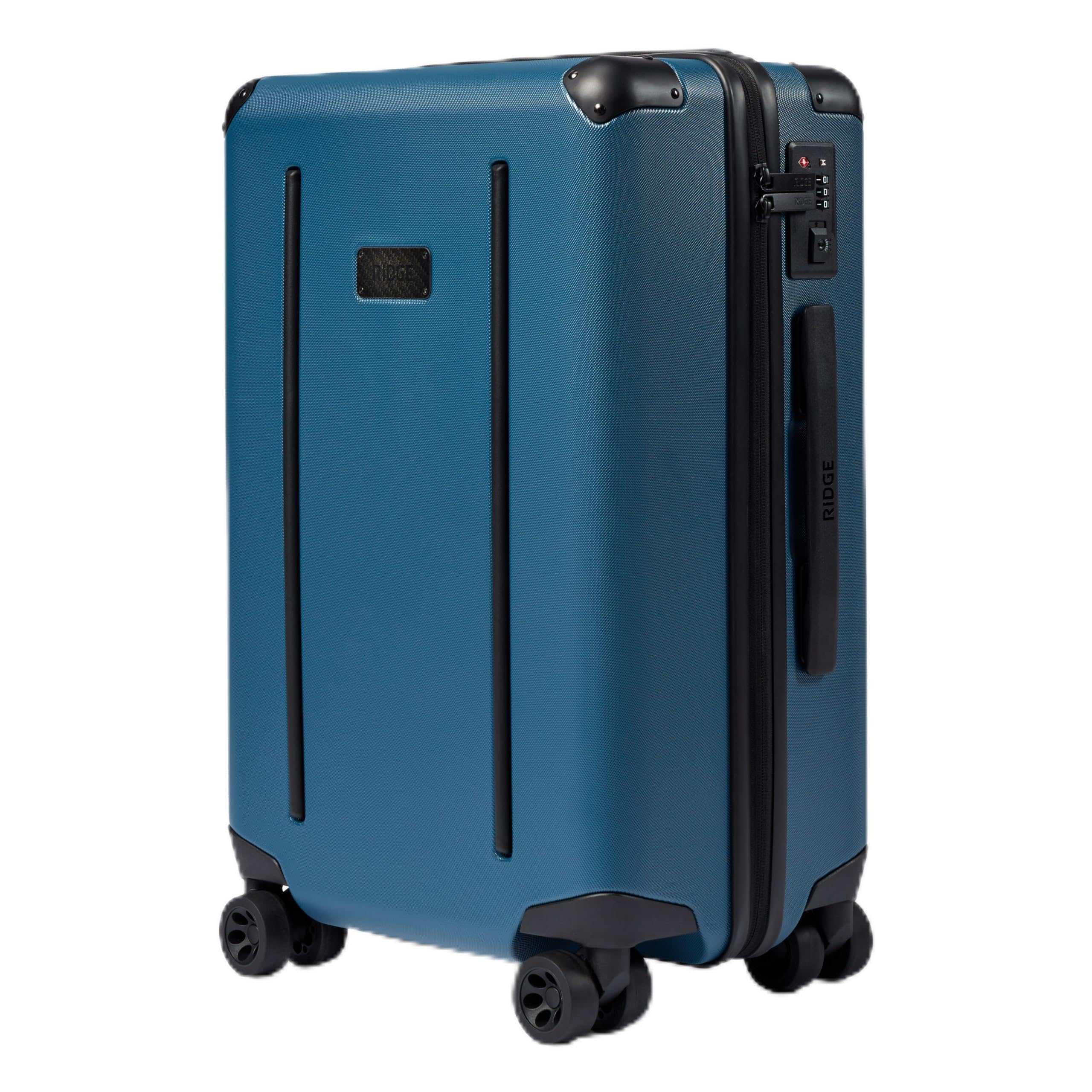 The RidgePremium Hard Shell Carry On Luggage - TSA Approved Lock - 360° Spinner Wheels for Travel - Alpine Navy