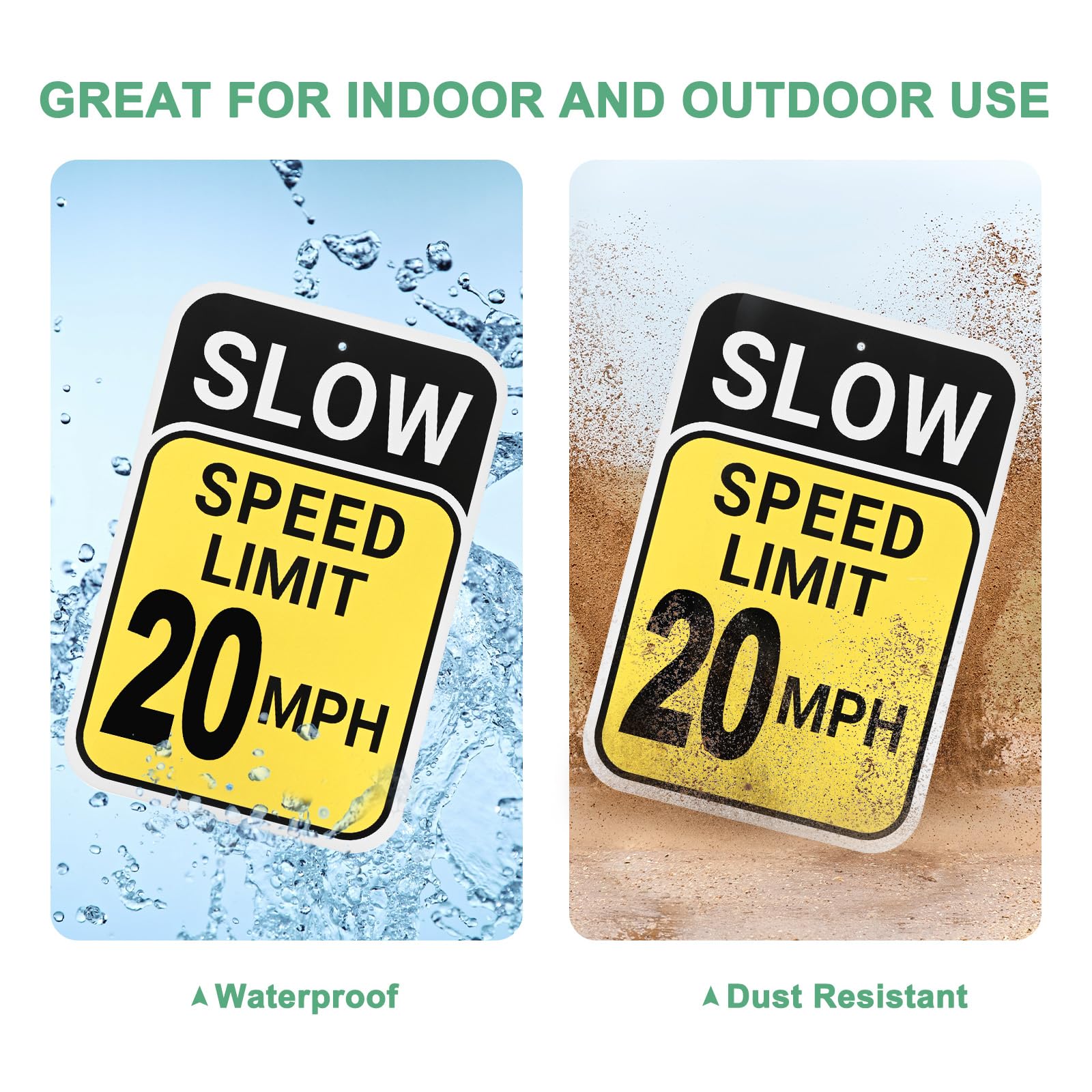 M METERXITY 2-Pack Speed Limit 20 MPH Sign - Image 4