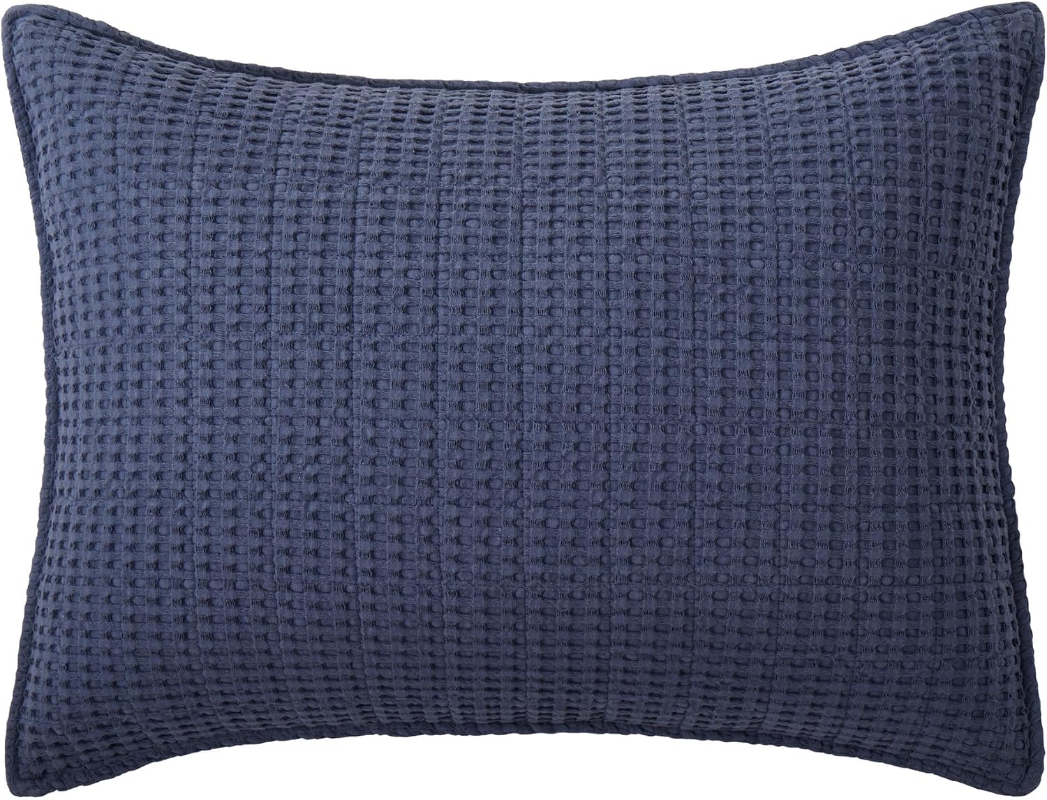 Levtex Home - Mills Waffle - Standard Sham - Waffle - Navy - Sham (26x20in.) - Cotton