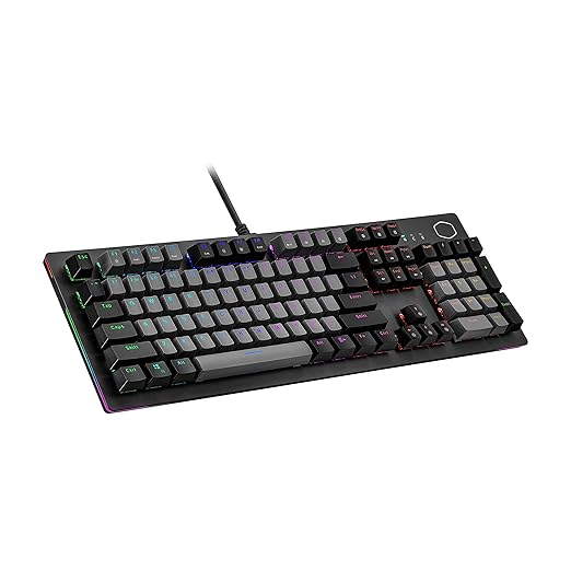 Cooler Master CK352 Gaming Mechanical Keyboard - Full Size | Red Switch | RGB Lights | Aluminum Top Plate | Dual Tone Keycaps | Side Lightbars | ABS D