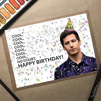 Amazon Com Brooklyn Nine Nine Birthday Card Jake No Doubt Funny Birthday Card Birthday Card Boyfriend Office Products