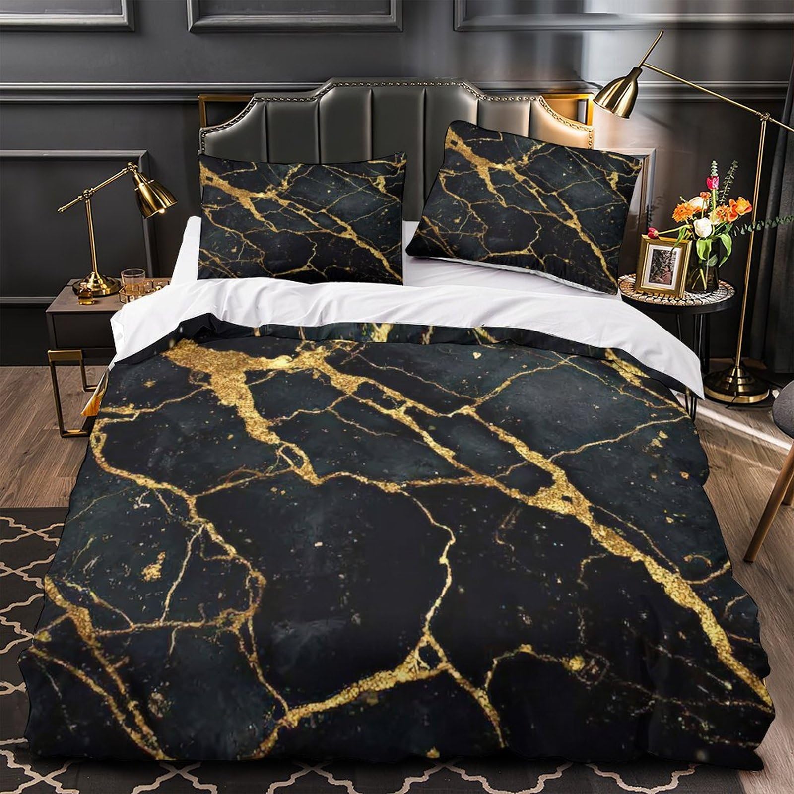 Parure de lit pour chambre d'enfant lit simple déco moderne imprimé 3D douce