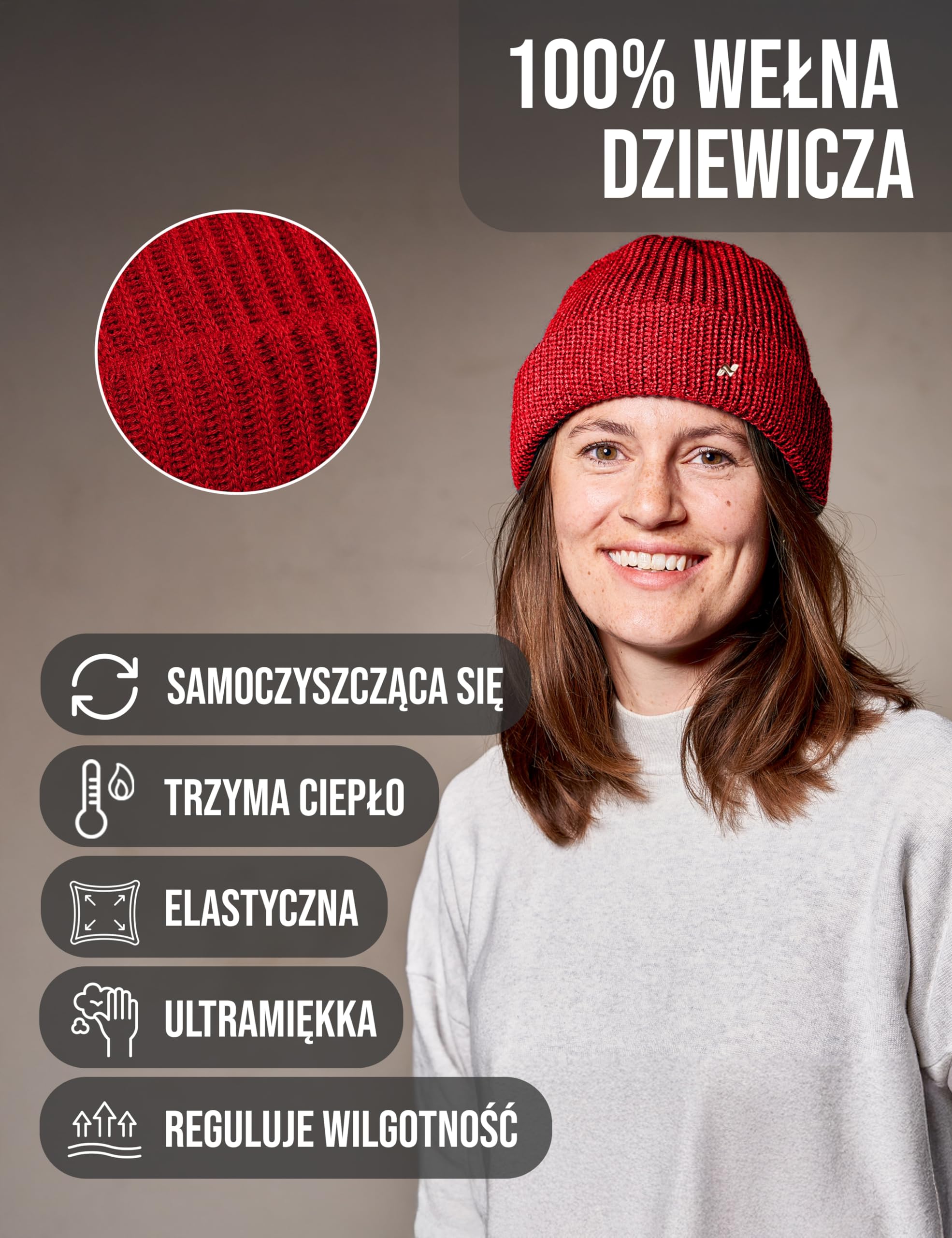 NYTTED Troyer czapka damska i męska – Made in Germany – Fisherman Beanie ze 100% najdelikatniejszej żywej wełny