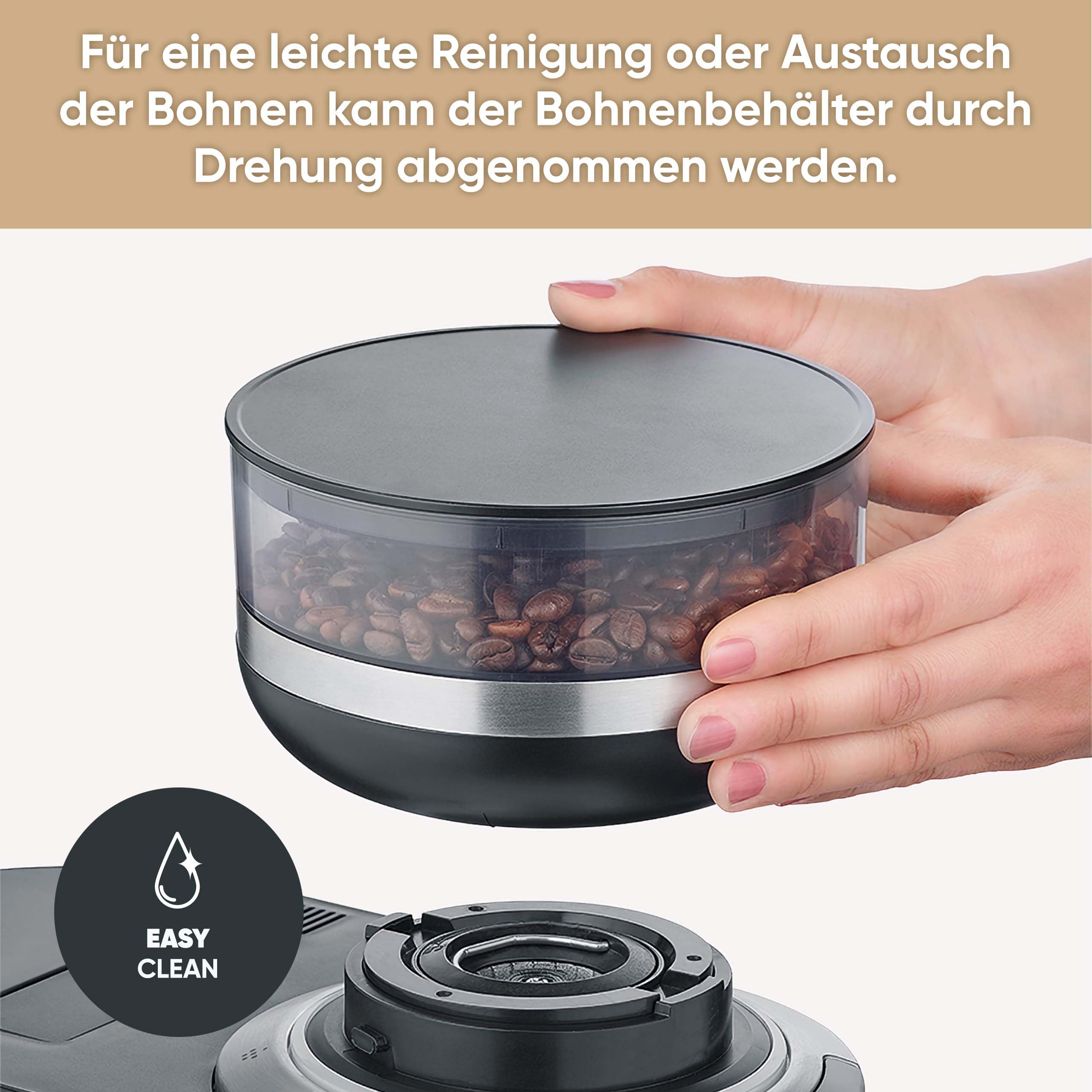 Severin Vollautomat für Filterkaffee, Mahlwerk, 5 Kaffeestärken, 100-350ml, 5-in-1 Filterkaffeemaschine, LED-Display, Warmhaltefunktion, Thermokanne, Filka, schwarz-matt, Edelstahl, KA 4853