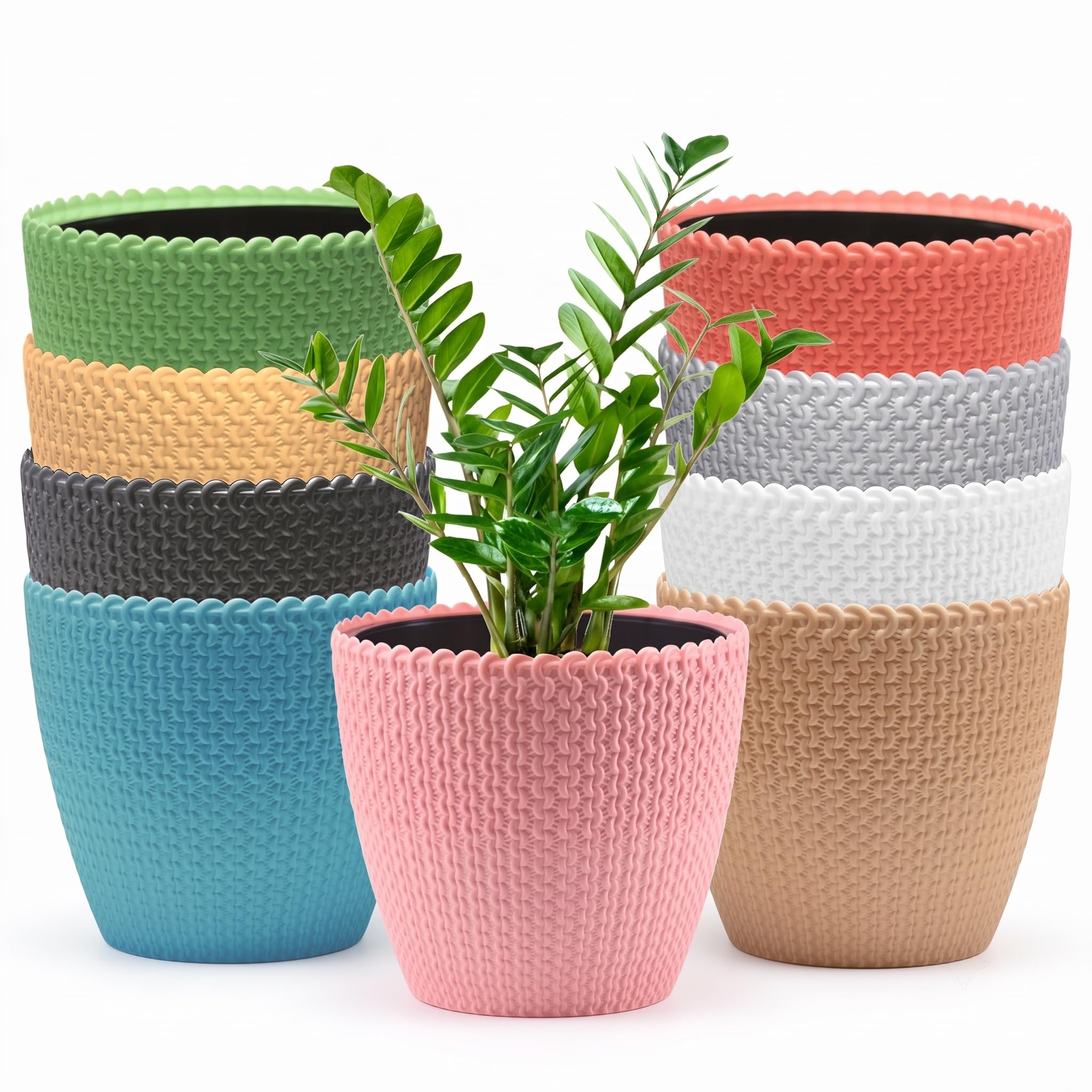 DOAP Decorative Planter Set - Self Watering Pots -8