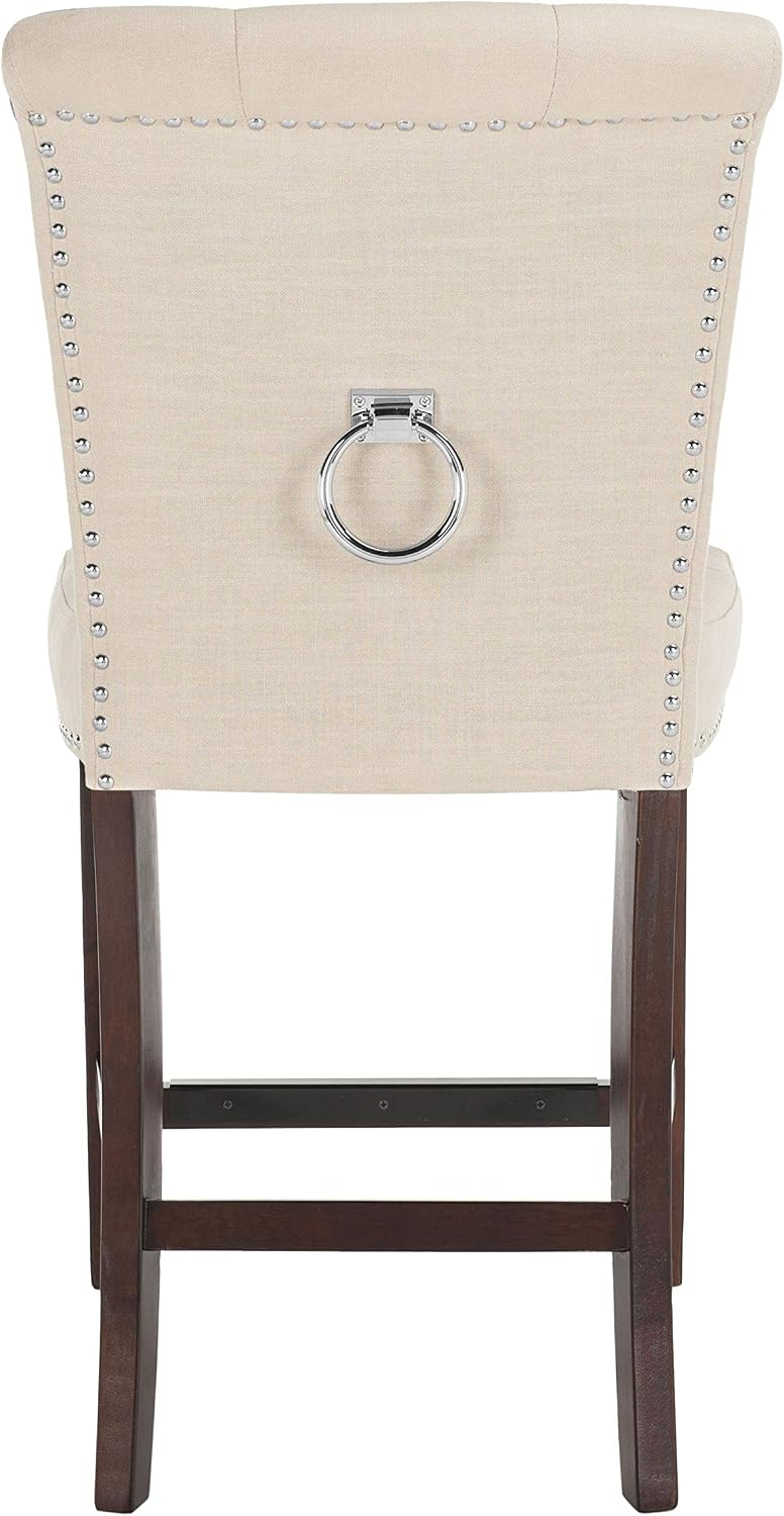 Safavieh Taylor Counter Stool, Beige/Espresso