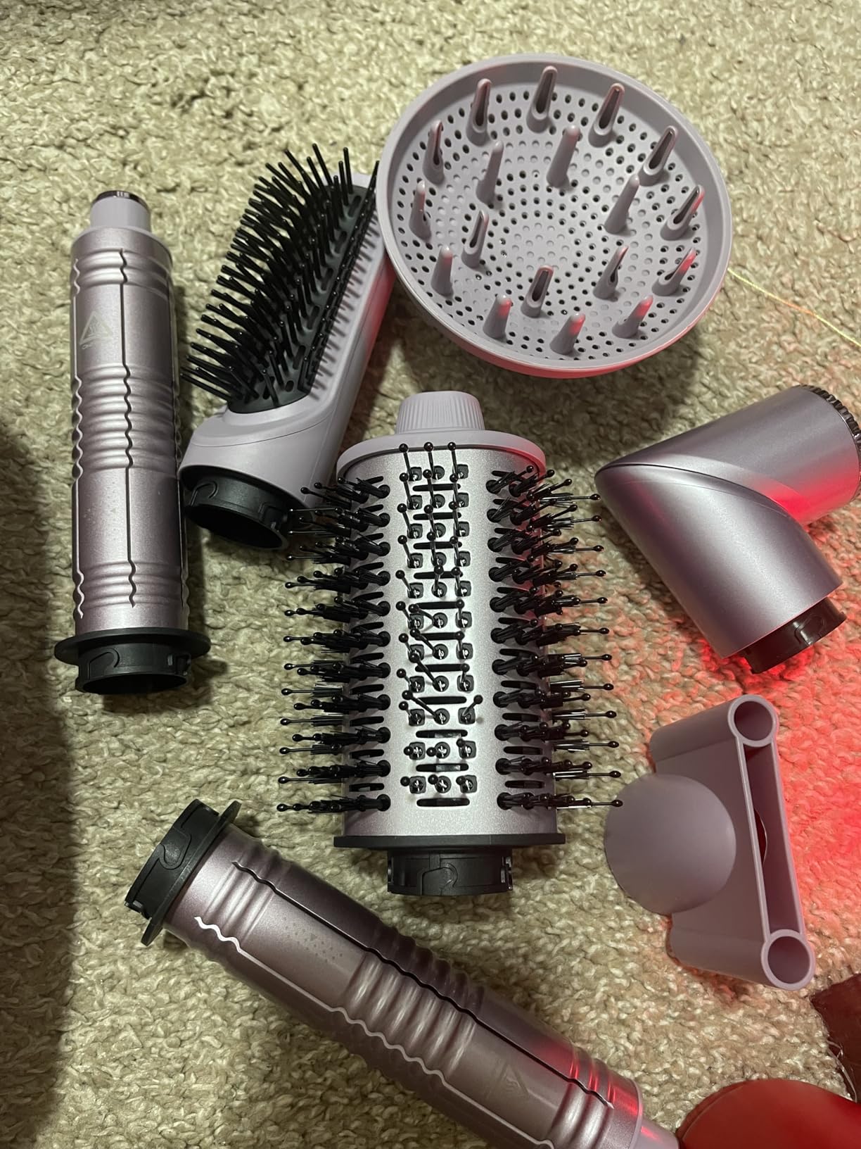 7MAGIC 7-in-1 Hot Air Styler, Hair Styler Dryer Brush with Auto-Wrap Curlers, High-Speed Hair Dryer for Fast Drying, Volumizing & Straightening, Travel Case Included, Champagne Gold