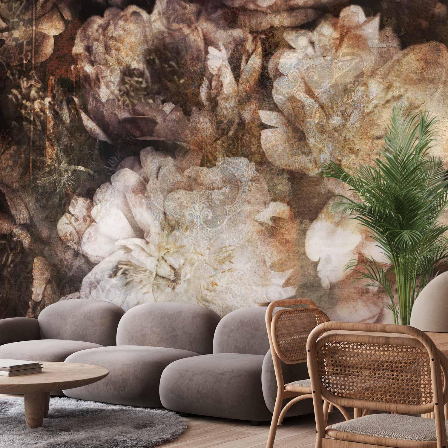 murando - Papier Peint Panoramique Intissé Chambre, Fleurs, 400x280 cm
