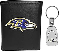 Vista 6 de Siskiyou Sports NFL unisex Tri-fold Wallet & Steel Key Chain