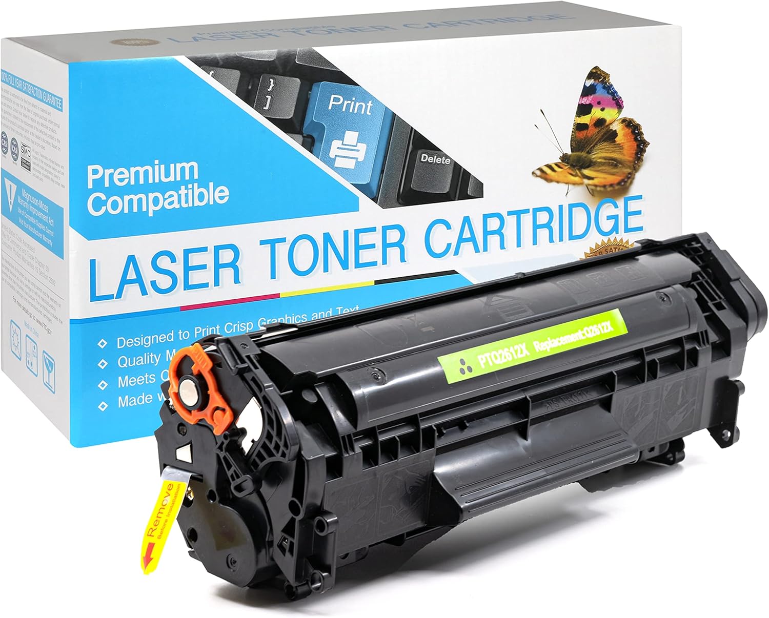 Compatible Toner Cartridge Replacement for HP 12X / Q2612X (Black,1 Pack)