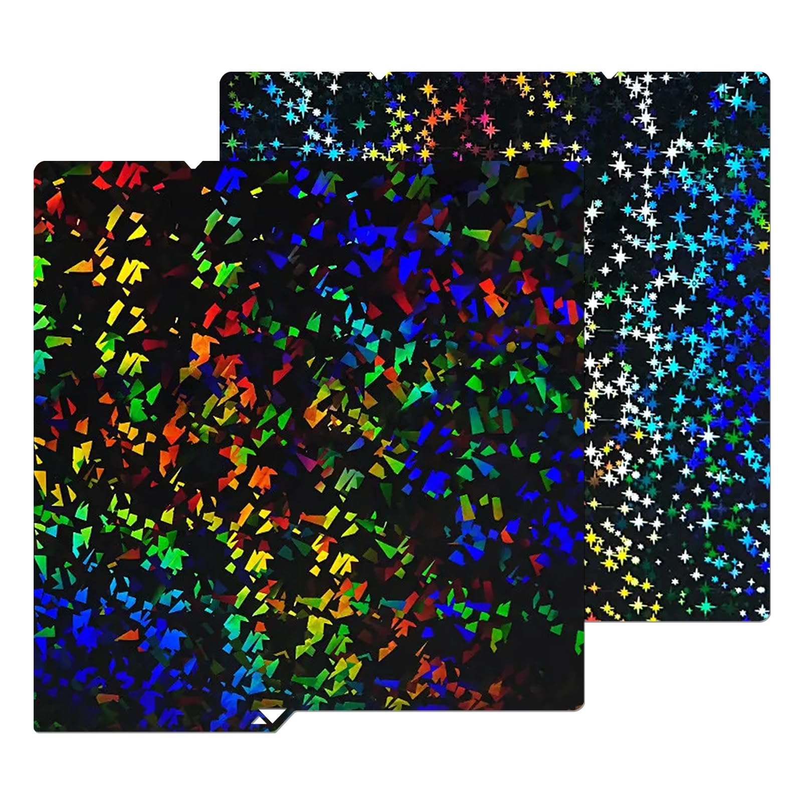 HIKUDIY 264X276mm PEF+PEY Build Plate for Kobra S1/Kobra X, Rainbow Confetti PEF+Galaxy PEY Platform Spring Steel Flexible Platform Heated Bed for