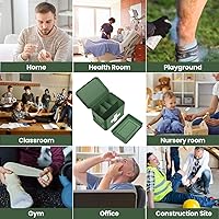 Vista 8 de Caja de medicamentos Flexzion, botiquín de farmacia para el hogar, 33 x 21 x 19 cm, almacenamiento de medicamentos de metal para emergencia, Rosa