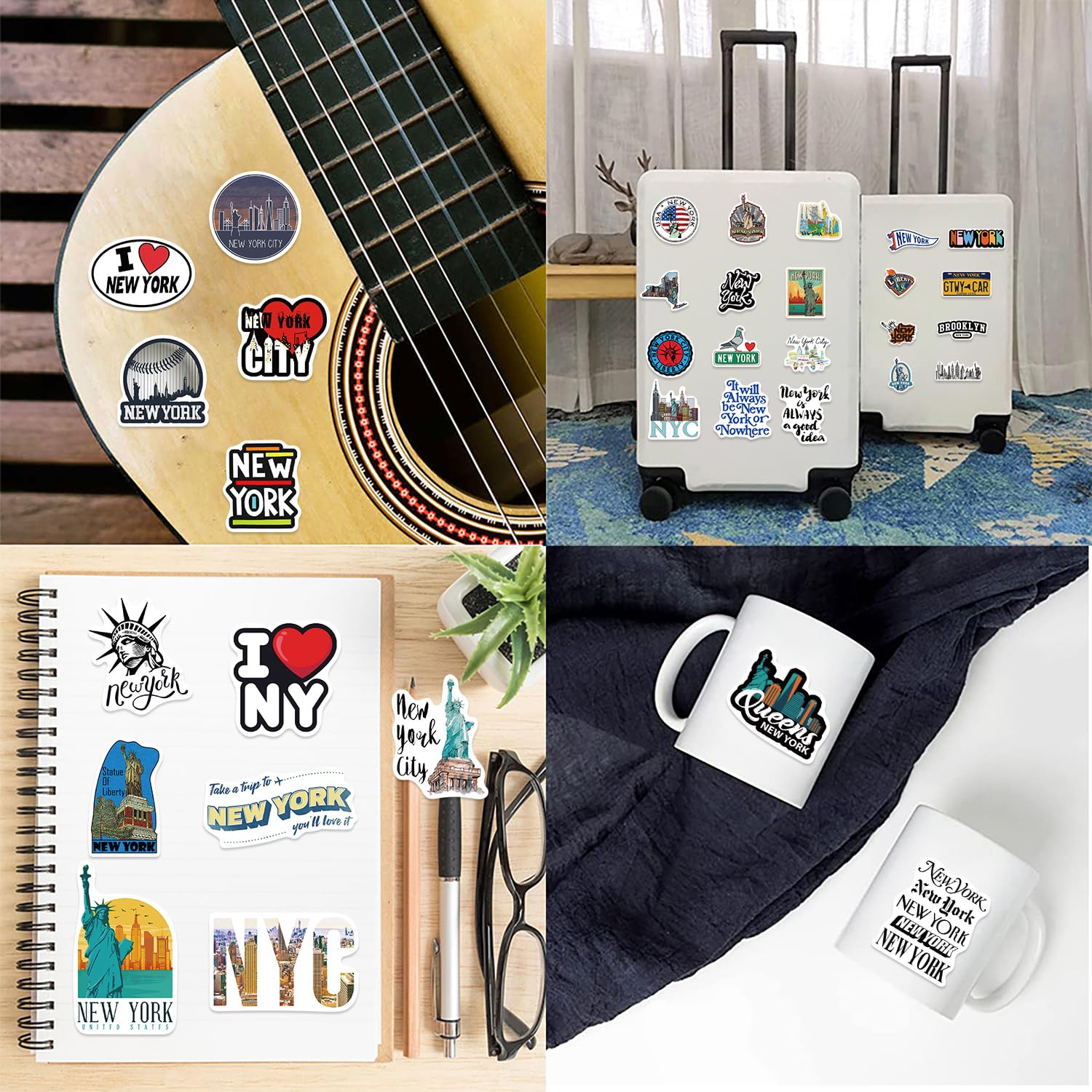 Adesivi Forma d'onda 50 pezzi, adesivi per laptop Bomb adesivi in ​​vinile Pack per auto bagagli Skateboard moto decalcomania per adolescenti adulti