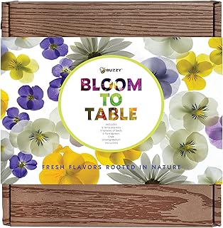 BUZZY Seeds Bloom to Table Garden Grow Kit with 9 Varieties of Non-GMO F...