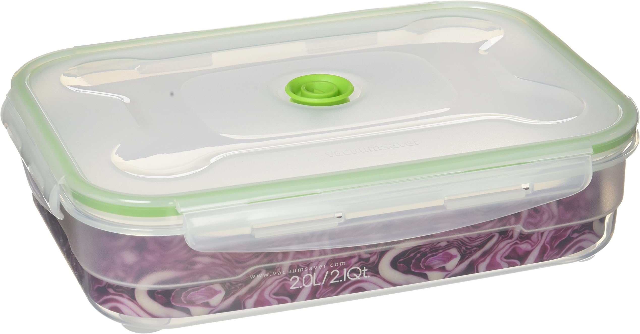 Vacuumsaver FL5B2000 Vacuum-Sealed Rectangular Food Container (2 litres)