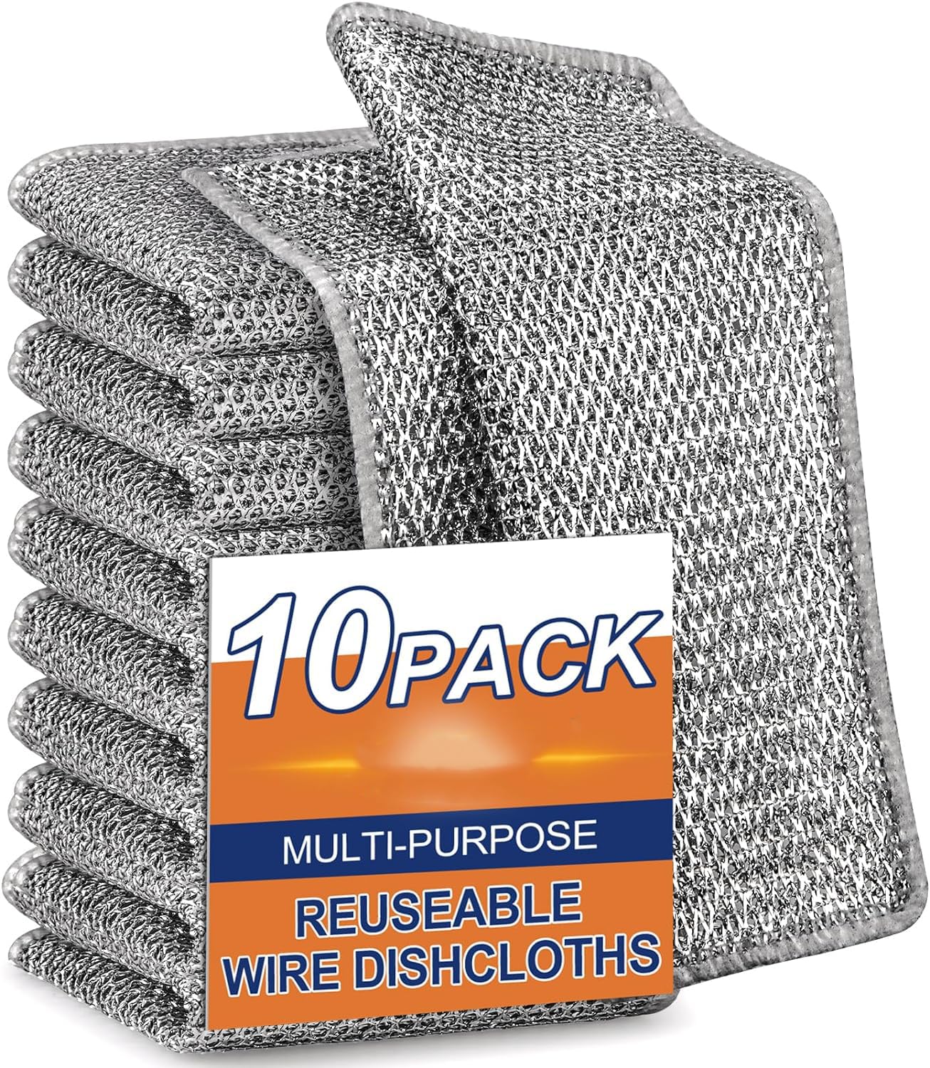 See full amazon price history chart for Raawan Multipurpose Non-Scratch Stainless Steel Wire Dishwashing Rags | Wet & Dry Use | Scrubber Dishcloth Dishes Sinks Counters | Easy Rinsing | Machine Washable | Durable & Reusable | Combo of 10 Raawan Multipurpose Non-Scratch Stainless Steel Wire Dishwashing Rags | Wet & Dry Use | Scrubber Dishcloth Dishes Sinks Counters | Easy Rinsing | Machine Washable | Durable & Reusable | Combo of 10 (B0D7W6MX5Y) Amazon Price History, Amazon Price Tracker