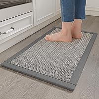 Vista 51 de Alfombras de cocina antideslizantes, lavables, súper absorbentes, para piso, parte trasera de goma, suaves y trenzadas, para fregadero, fácil