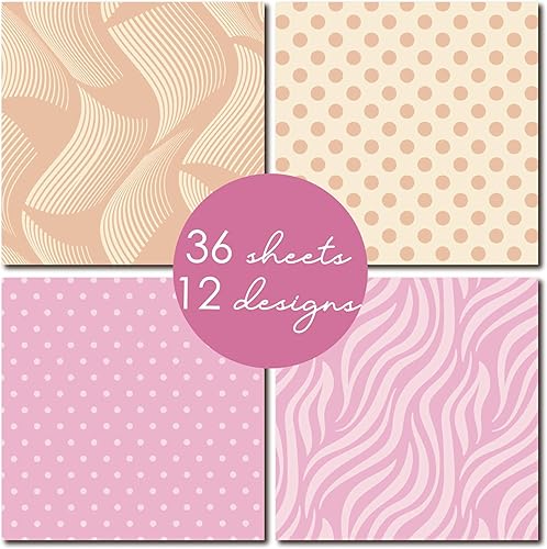 Miniatura 6 de Papel decorativo de cartulina de Pascua pastel de 12 x 12 pulgadas, 36 hojas, para hacer tarjetas, planificador, fondo de origami, álbum de