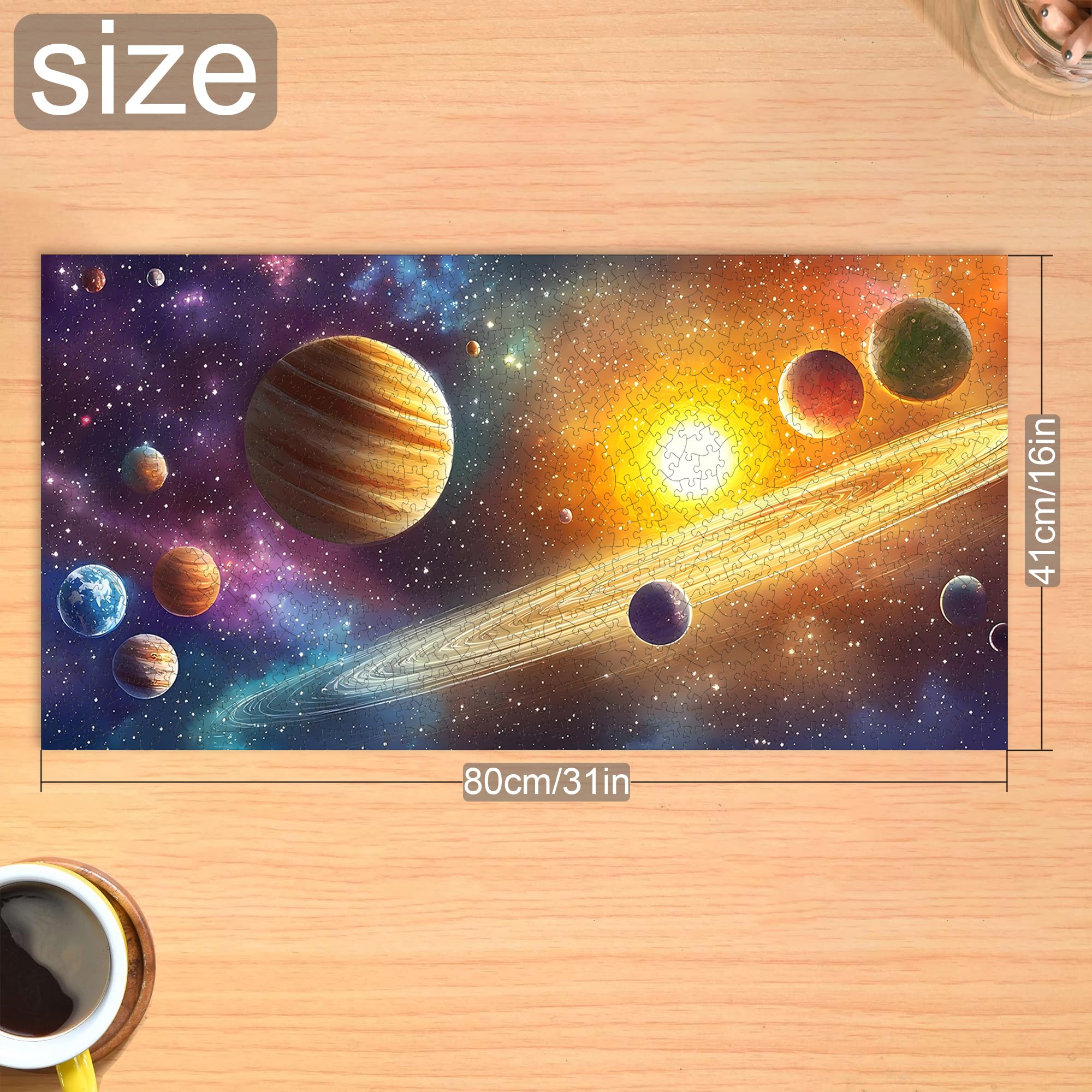 Bimkole Planet Puzzles for Adults 1000 Pieces, Universe Paper Jigsaw Puzzle 1000 Pieces - Image 4