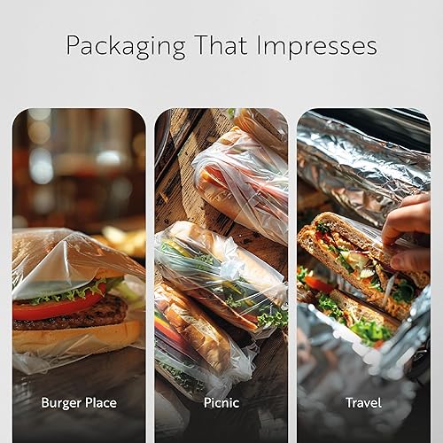 Miniatura 6 de Restaurantware -RW Base - Hojas de plástico para delicatessen de 10.75 x 10 pulgadas, 10000 envolturas de plástico de carnicero entrelazadas,