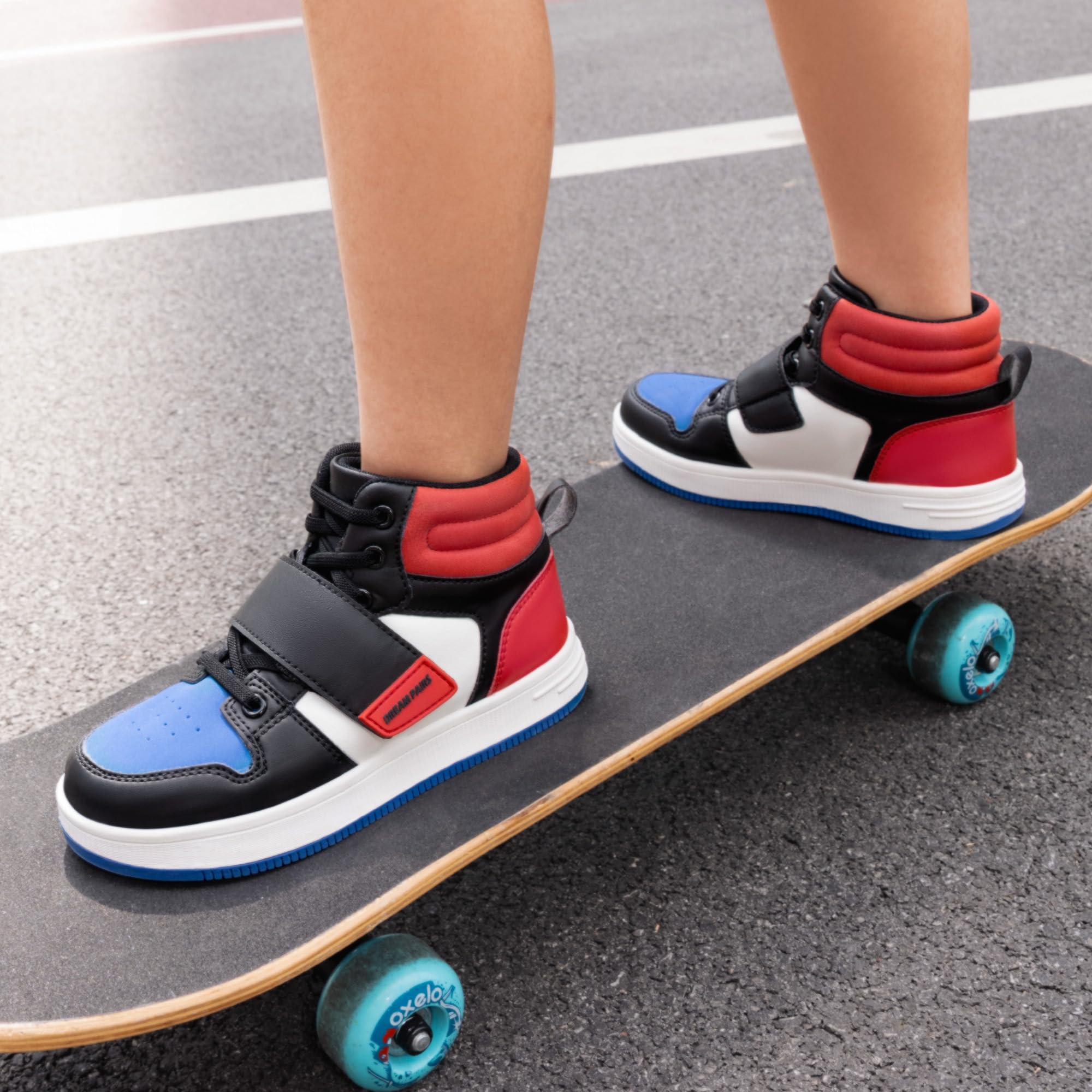 DREAM PAIRS Baskets Montantes Garçon Fille, Chaussures de Basketball et Sport Enfant, Sneakers Hautes Confortables pour Activités et Jeu Quotidien