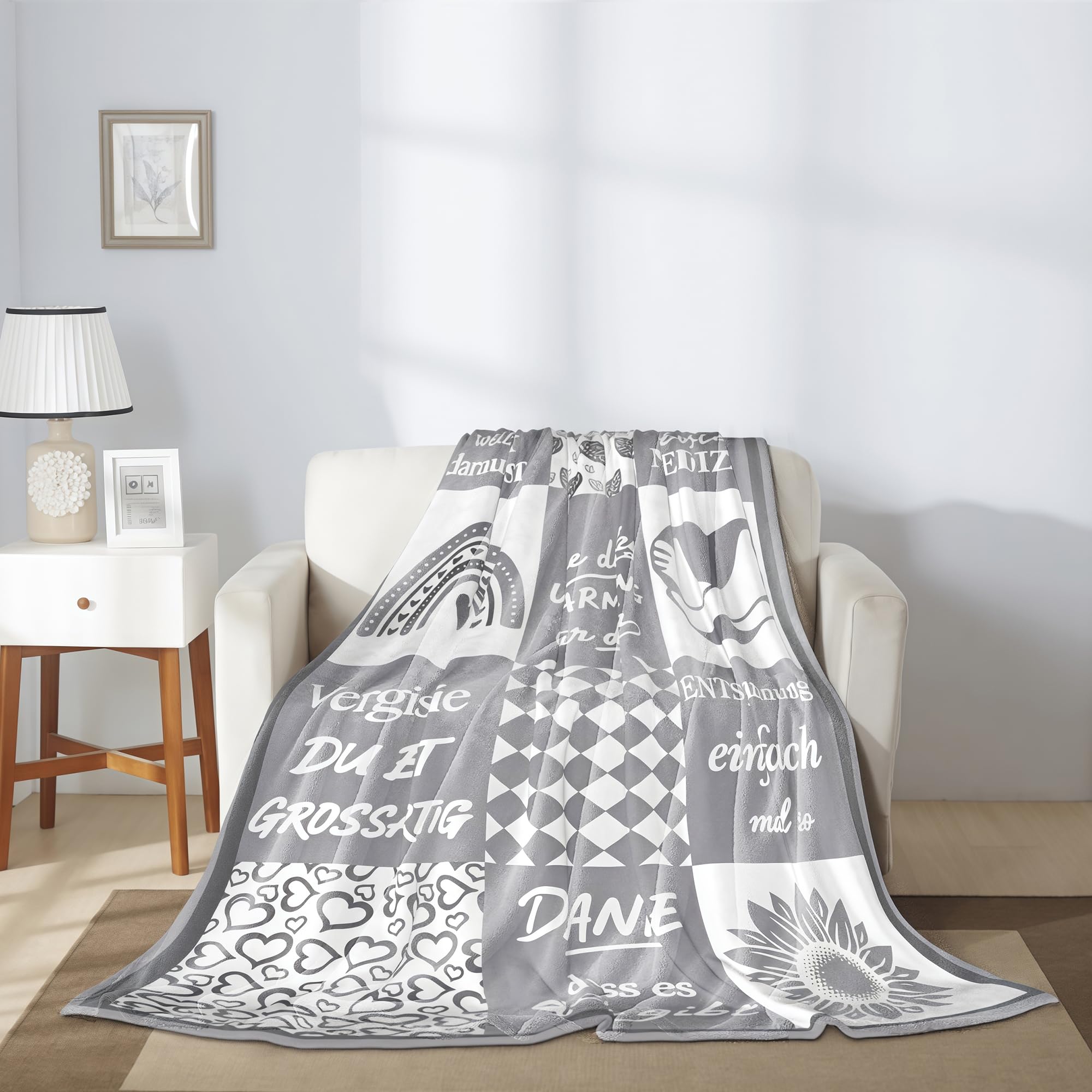 Geschenke für Frauen Kuscheldecke flauschig 150x200cm - Geburtstagsgeschenk für Freundin & Beste Freundin Geschenke, Herzensmensch Geschenk für Tante, Schwester - Flanell Sofadecke