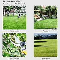 Vista 5 de Cortacésped, fuerte y potente protector de funcionamiento completo, accesorios de cortasetos de 52 cc, 2 tiempos, de gas, eje recto, mochila, Rojo