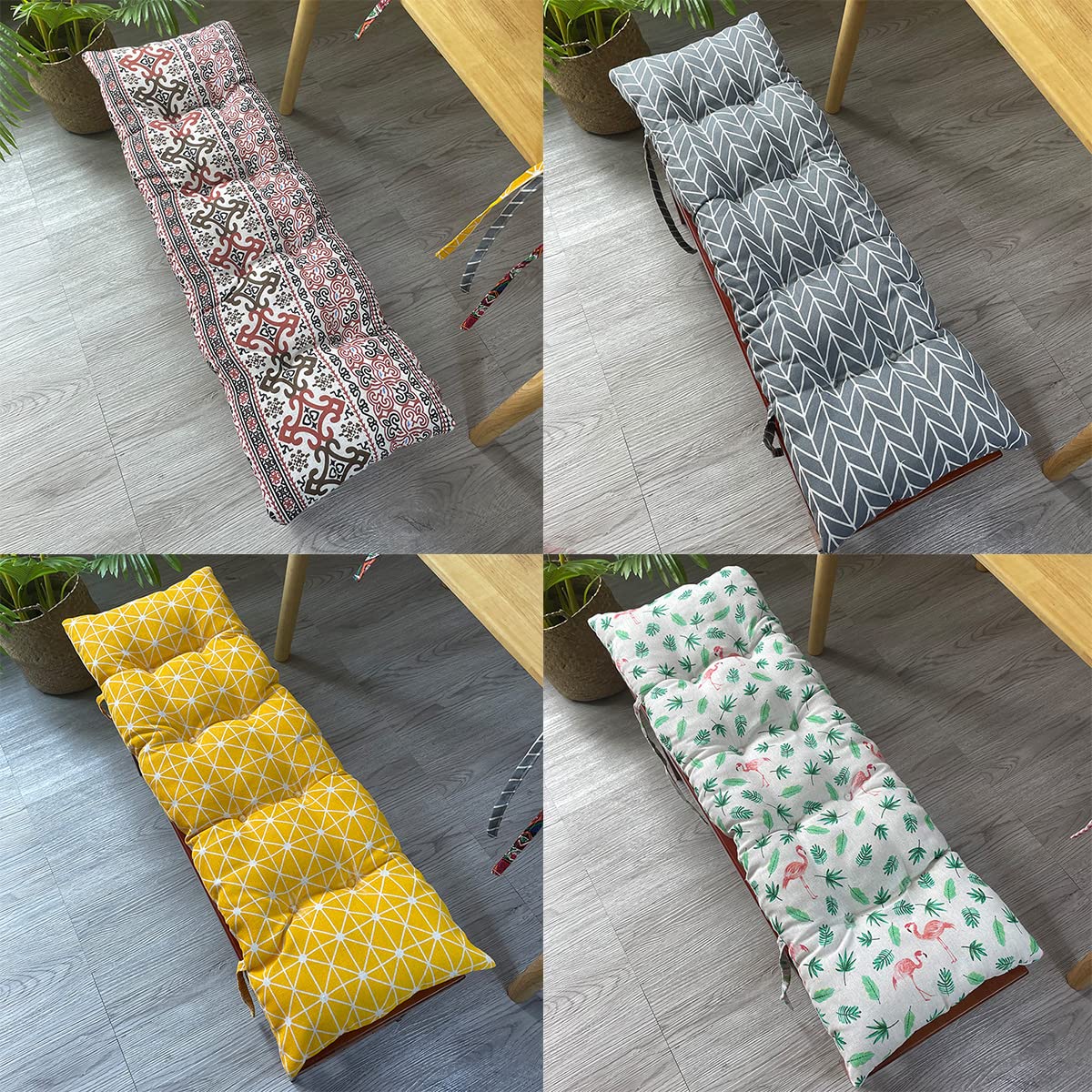 Bankkissen Für Outdoor-Schaukel & Holzbank – Dickes Sitzpolster 180x50 Cm, UV-beständig, Waschbar, In Blau & Weiteren Farben
