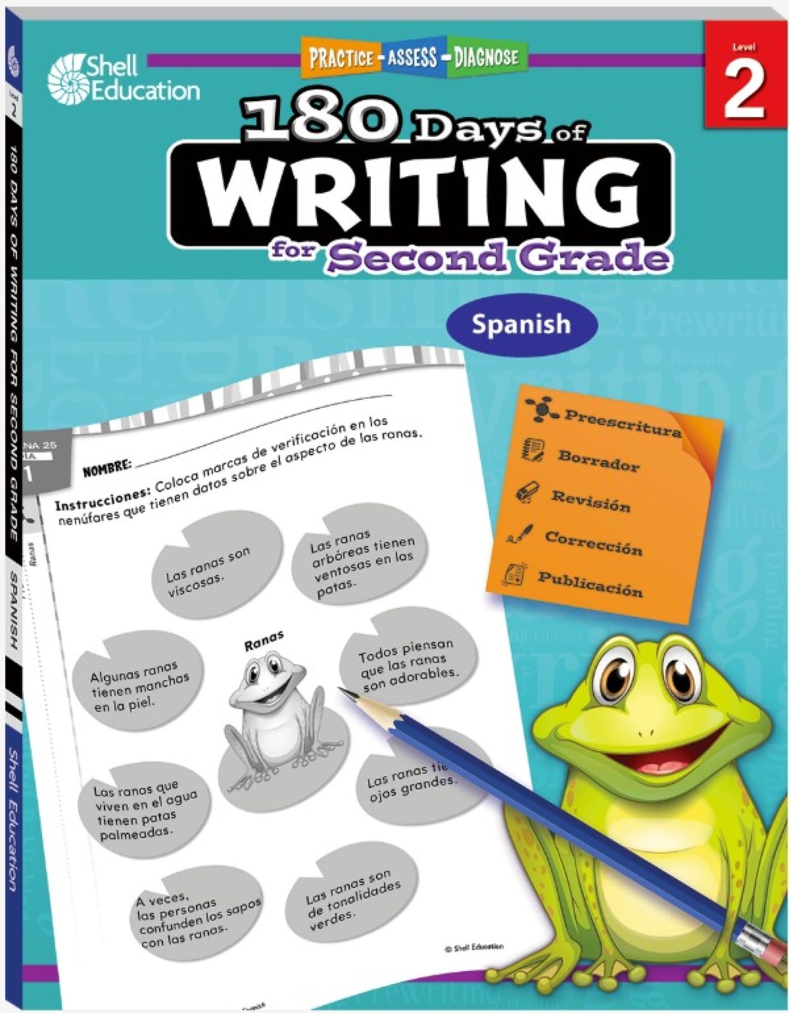 180 Days™: Writing for 2nd Grade Spanish Practice Workbook for Classroom and Home, Cool and Fun Practice Created by Teachers (180 Days of Practice) (Spanish Edition)