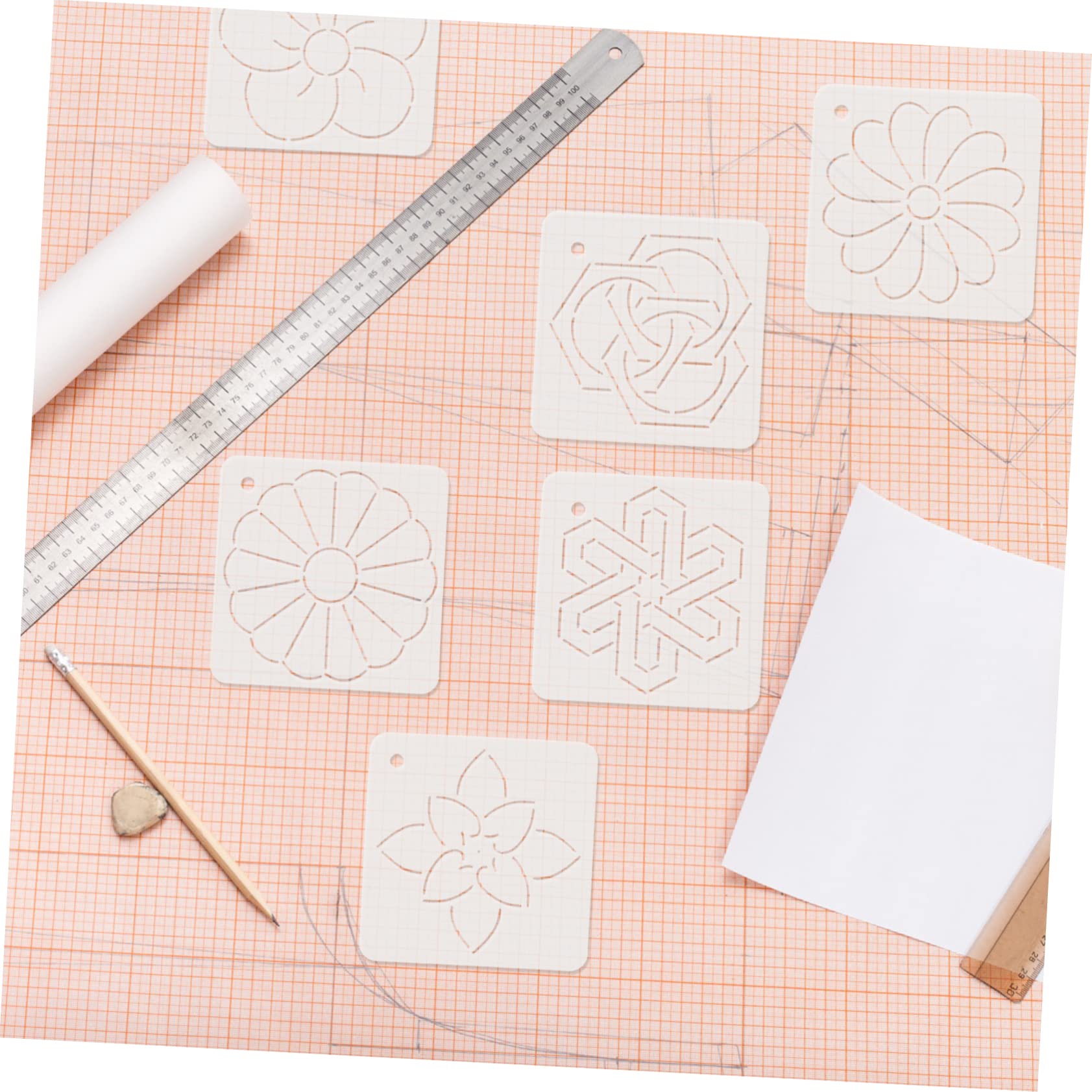 Anneome 18piezas Plantillas De Acolchado Acrílicas Moldes De Costura y Para Manualidades Para Patchwork y Proyectos De Costura