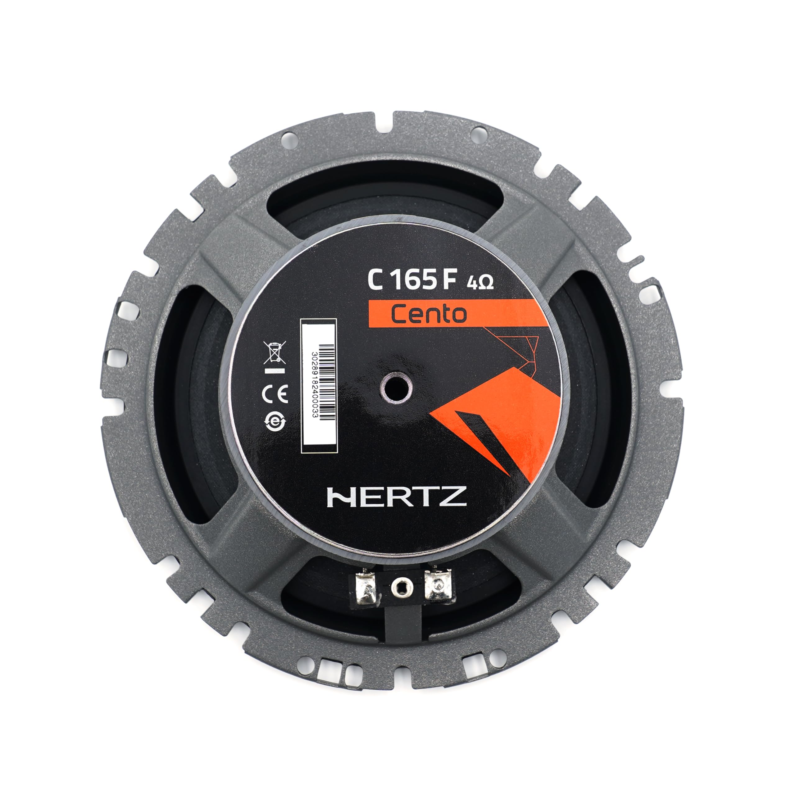Hertz CK 165 F – Sistema audio a due vie per auto con woofer slim da 165 mm, tweeter da 26 mm, crossover e griglie - 270W