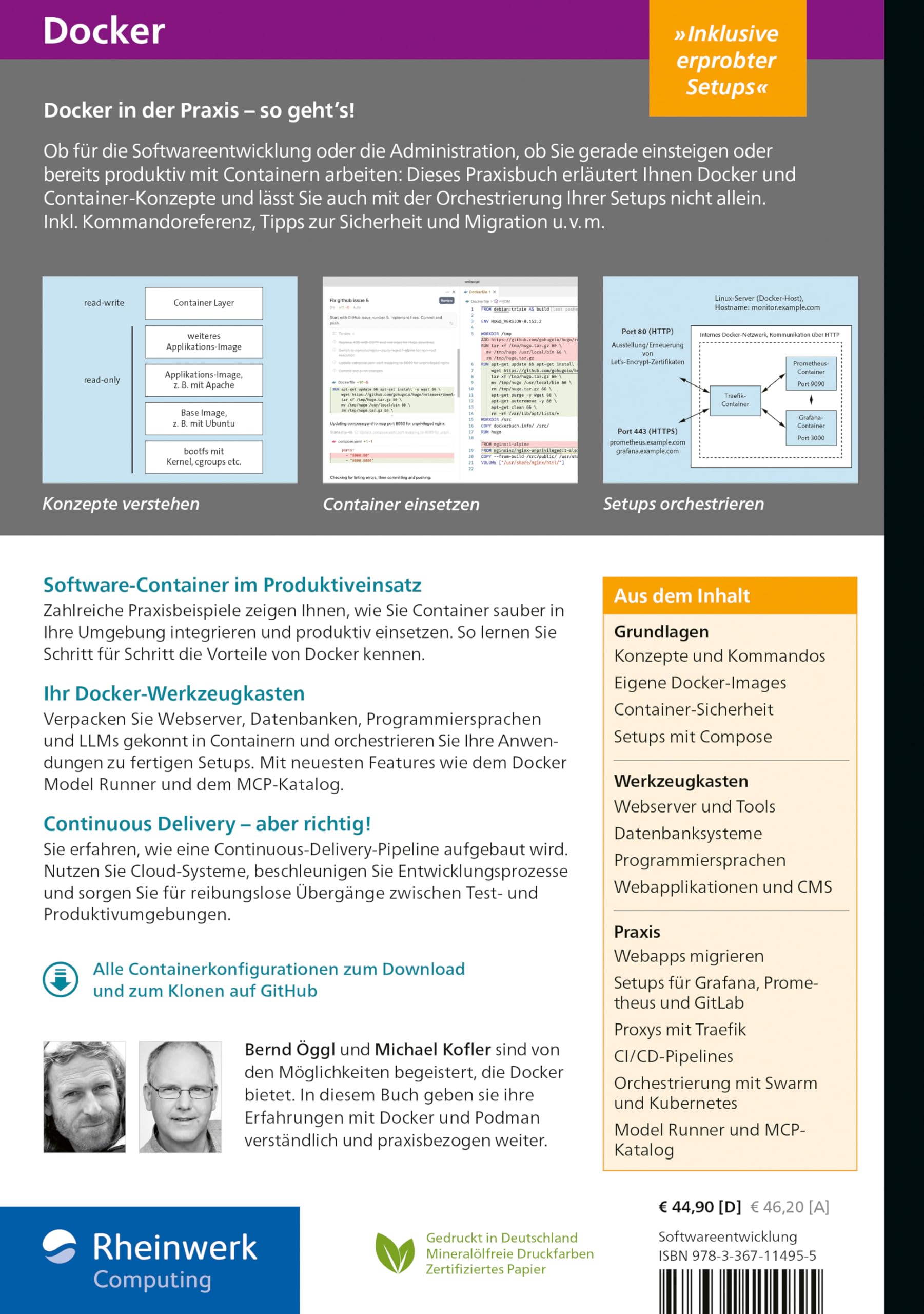 Docker: Das Praxisbuch für Entwickler und DevOps-Teams. Grundlagen, Einstieg, Konzepte. Für Windows, macOS und Linux. Ausgabe 2026