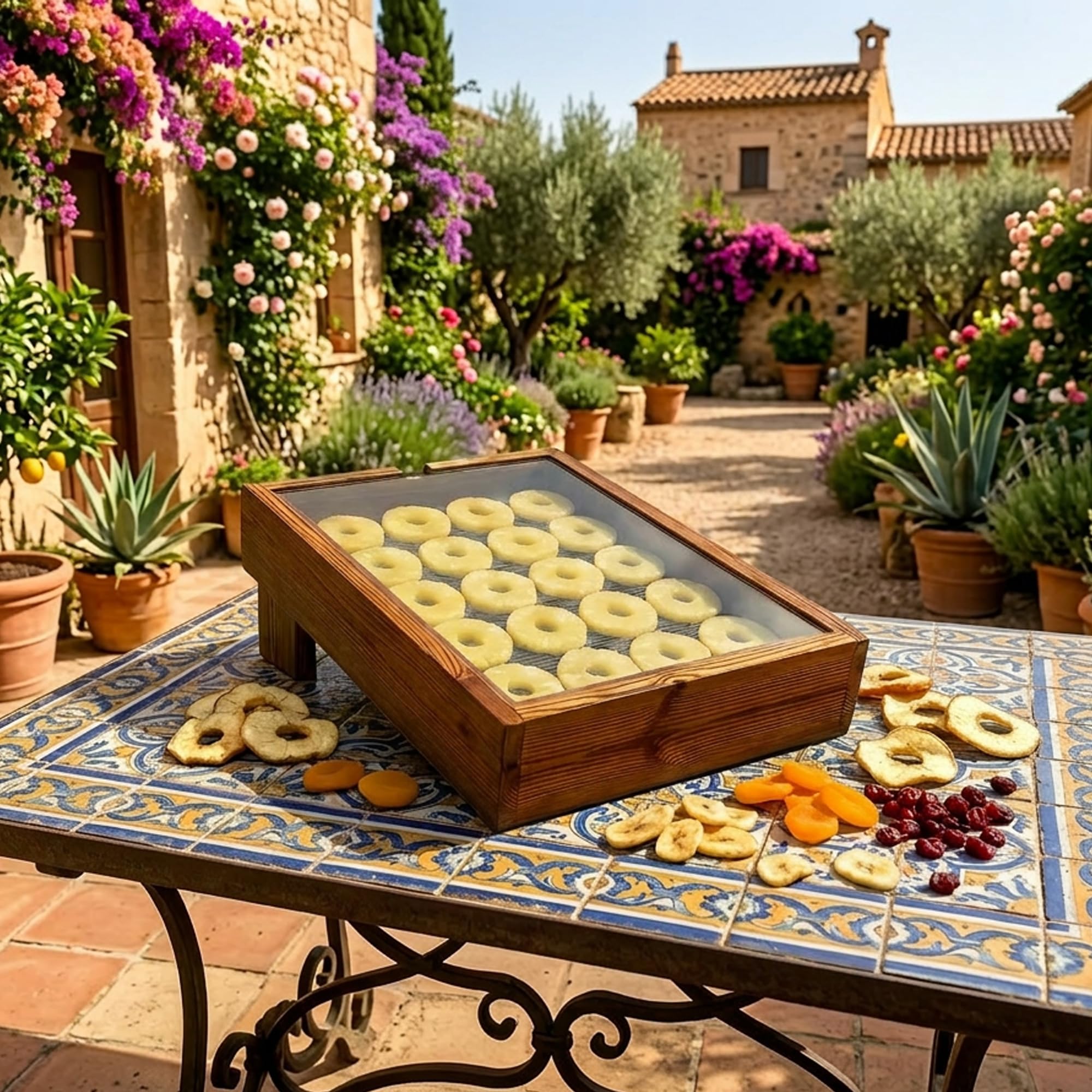 Deshidratador Solar para Alimentos TERRA COCINA, Deshidrata Frutas, Verduras y Hierbas sin Consumo Eléctrico, Conservación Natural y Sostenible, Hecho en España.