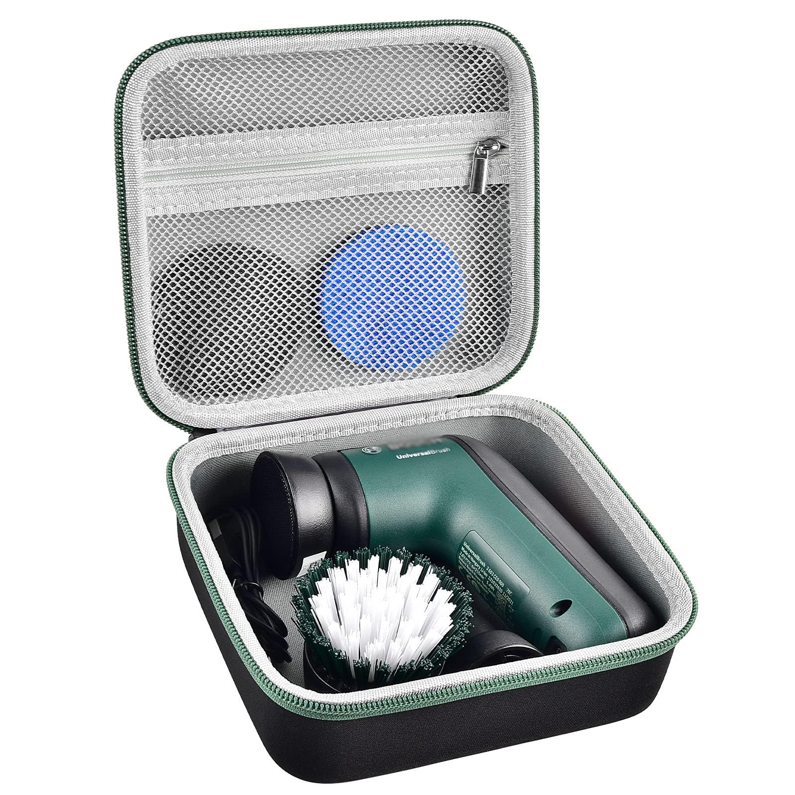 PSofcake - Estuche de almacenamiento para cepillo de limpieza de batería Bosch Home and Garden, funda universal para cepillo de batería, cable USB, accesorios de limpieza incluidos, solo para