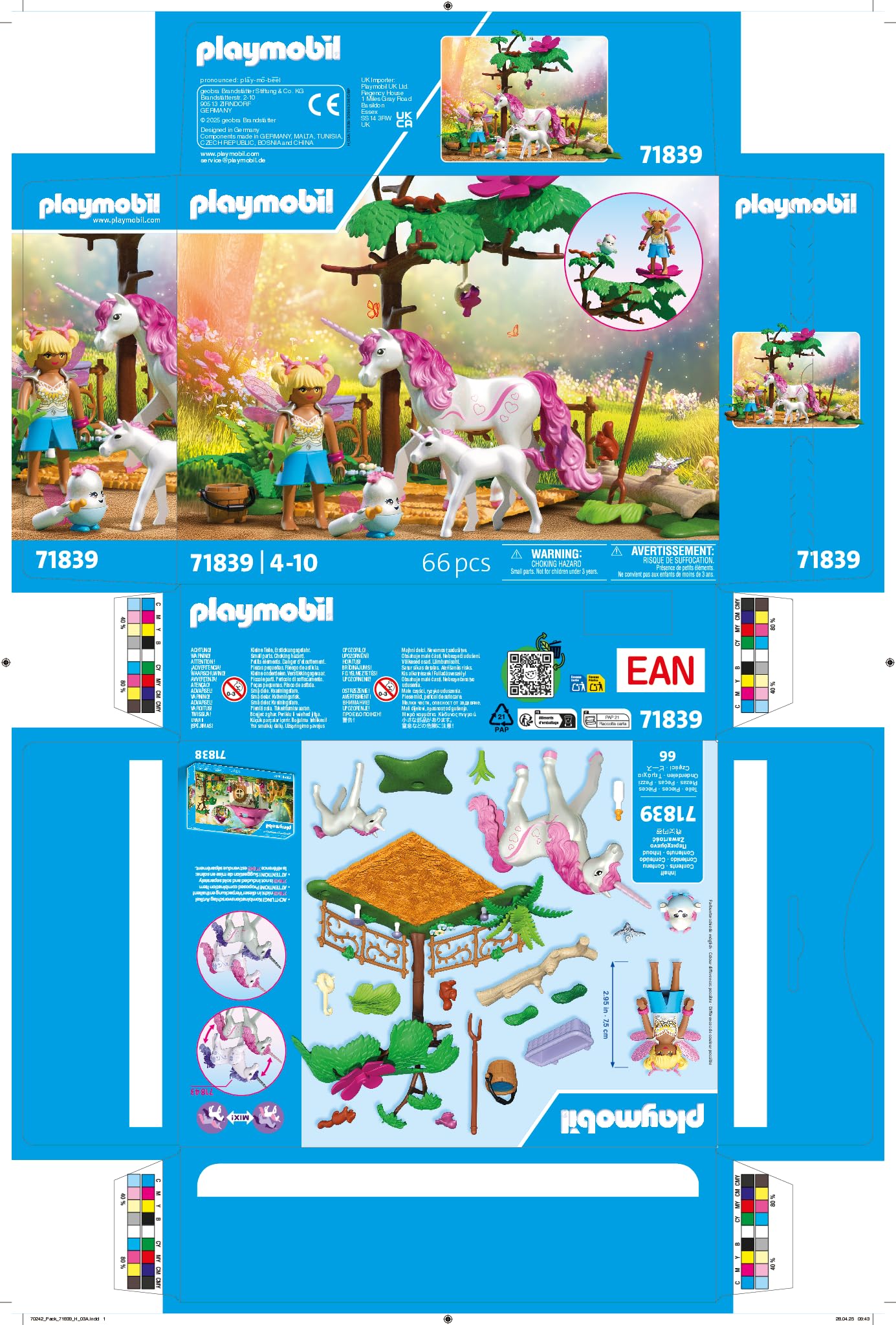 PLAYMOBIL Magical Unicorn Stable for Mother and Foal Set da gioco con statuine