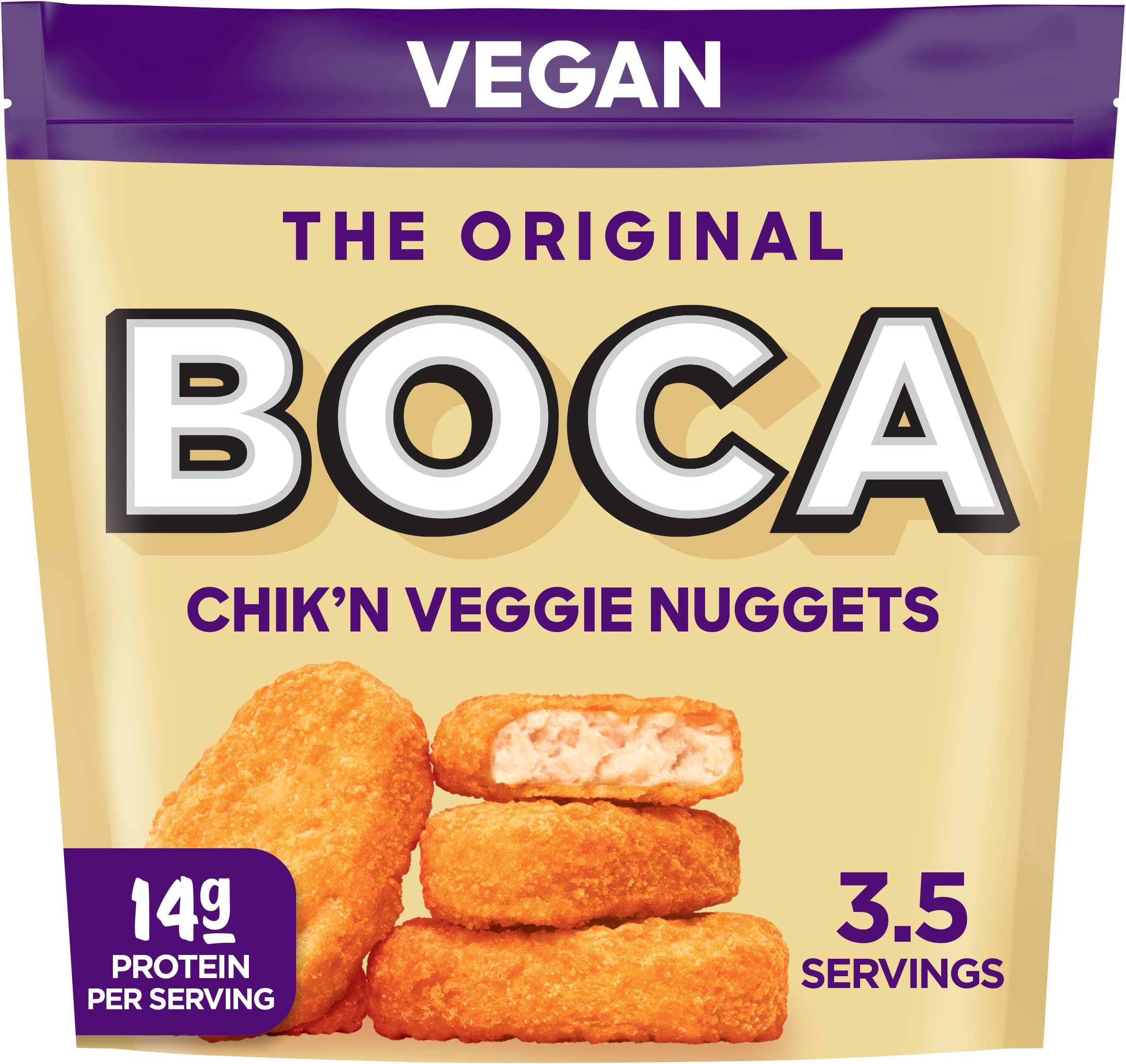 BOCA Original Vegan Chik'n Veggie Nuggets with Non-GMO Soy (10 oz Bag)